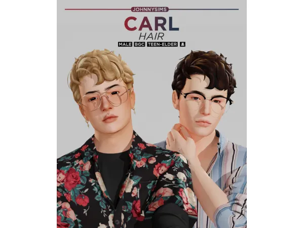 Maxis Match Carl Hair by JohnnySims - The Sims 4 Custom Content