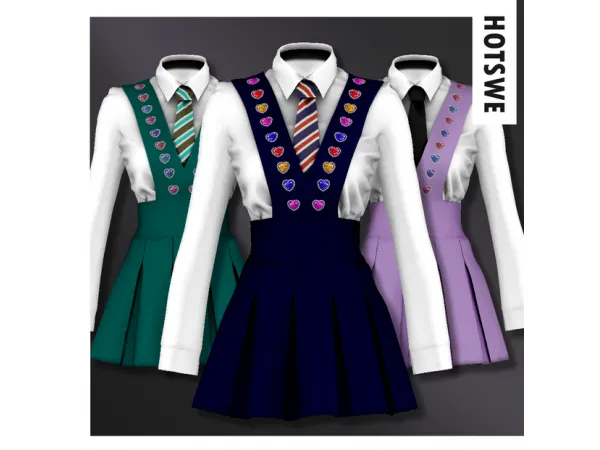 Alpha [HOTWE] IVE love dive school look - The Sims 4 Custom Content