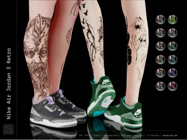 Alpha Nike Air Jordan 3 Retro - The Sims 4 Custom Content