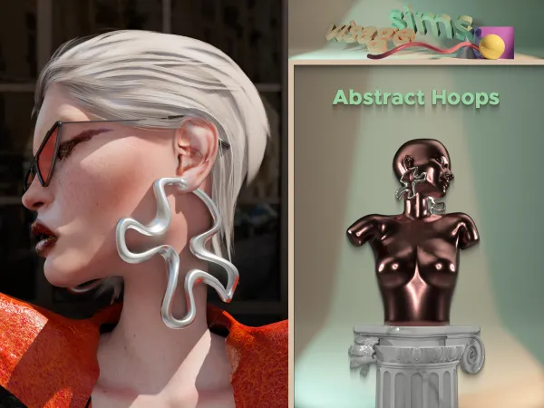 Alpha abstract hoops by v1s4g3 - The Sims 4 Custom Content