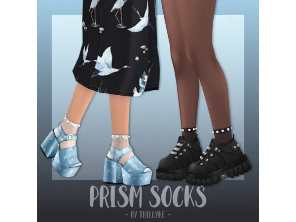 Maxis Match Prism Socks by Trillyke - The Sims 4 Custom Content