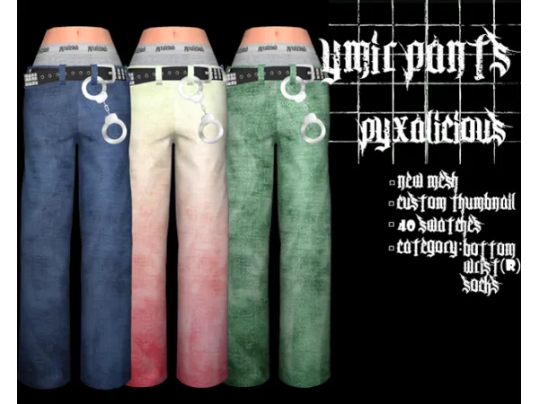 Alpha ymir pants by pyx_s4 - The Sims 4 Custom Content