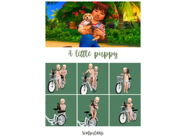 Mix 232 Pose Pack A little Puppy by simsulani - The Sims 4 Custom Content
