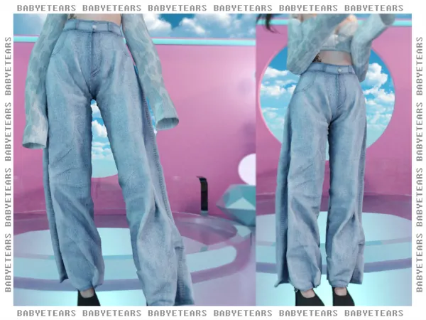 Alpha Moo jeans by babyetears - The Sims 4 Custom Content