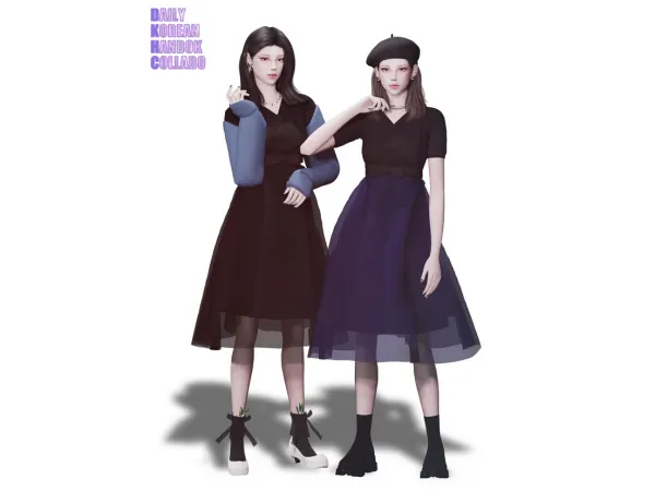 Alpha [DKHC] SAENGCHUNG X REINA Daily Korean_Hanbok_Collabo set by Reina Sims4 - The Sims 4 Custom Content