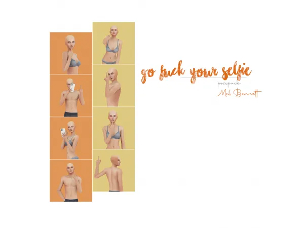 Alpha Go F Your Selfie Posepack - The Sims 4 Custom Content