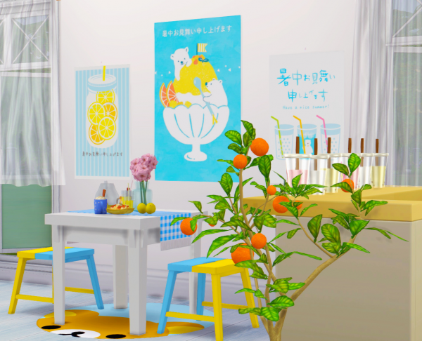 Maxis Match Sweet summer poster by simsfinds - The Sims 4 Custom Content