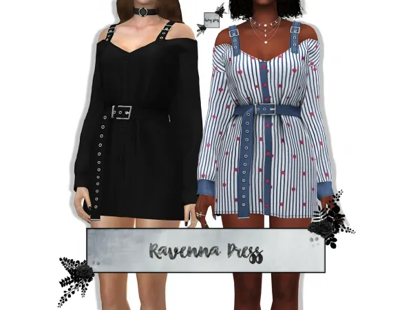 Alpha Ravenna Dress by lumysims - The Sims 4 Custom Content