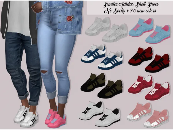 Alpha Semller Adidas Shell Shoes All by lumysims - The Sims 4 Custom Content