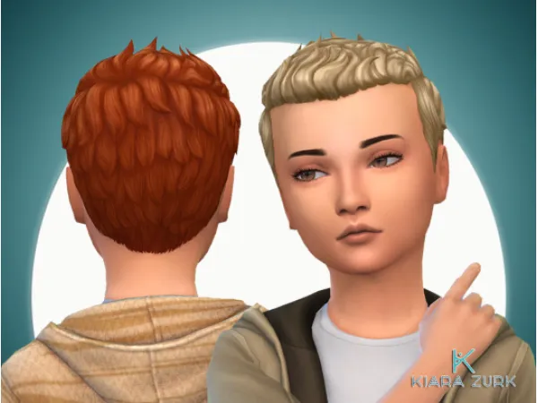 Maxis Match Wavy Receding for Boys - The Sims 4 Custom Content