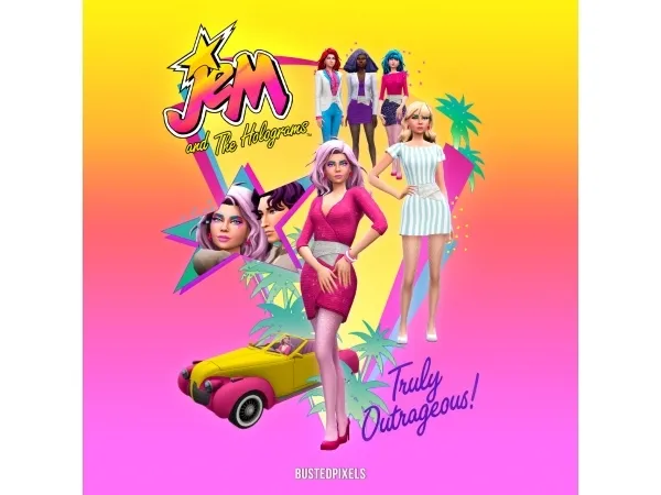 Maxis Match Jem and the Holograms Collection - The Sims 4 Custom Content