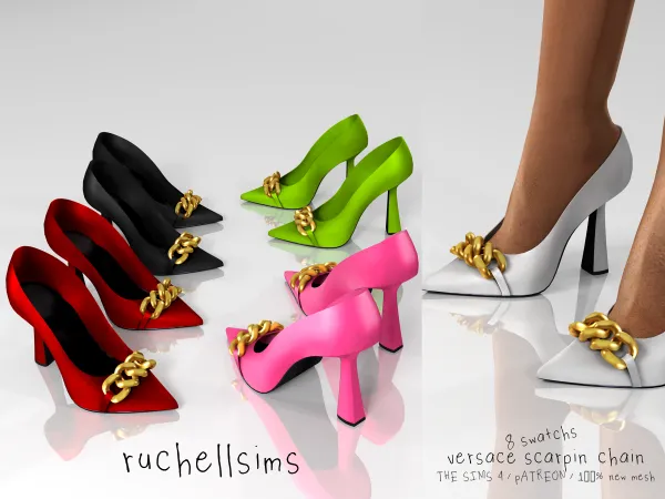 Alpha VERSACE SCARPIN CHAIN - The Sims 4 Custom Content
