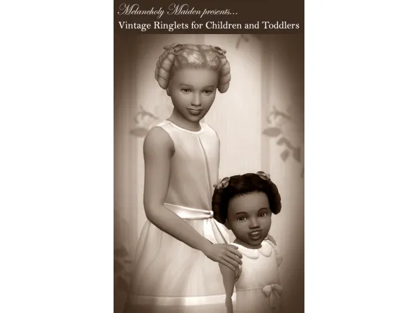 Maxis Match Vintage Ringlets for Children and Toddlers by Melancholy Maiden - The Sims 4 Custom Content