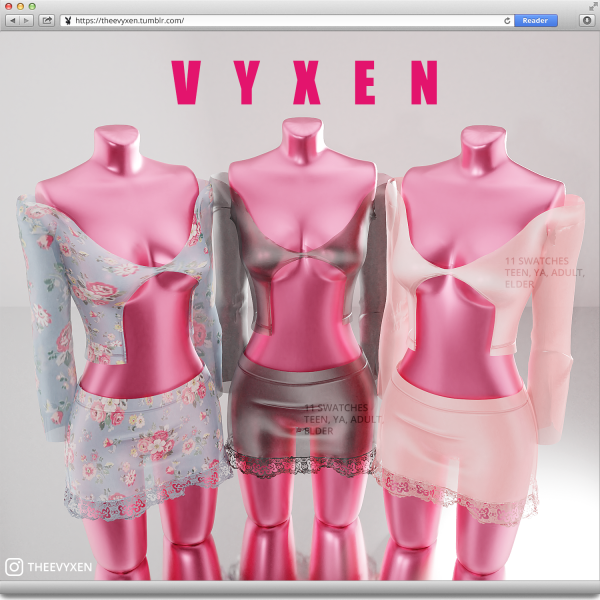 Alpha [ vyxen ] alexia set by vyxen - The Sims 4 Custom Content