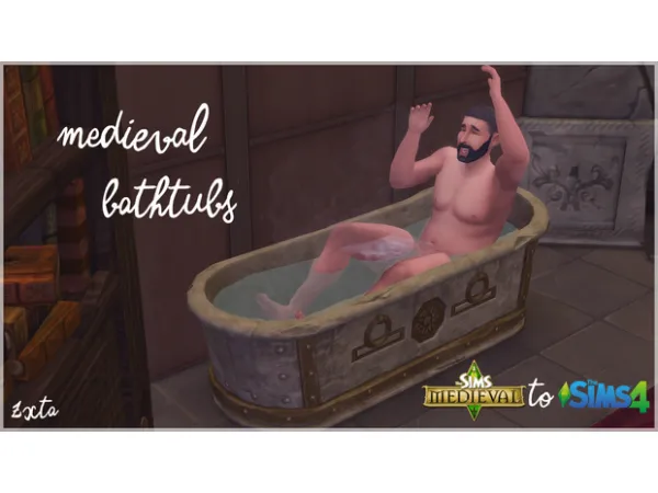 Maxis Match TSM to Medieval Bathtubs by Zx_Ta - The Sims 4 Custom Content