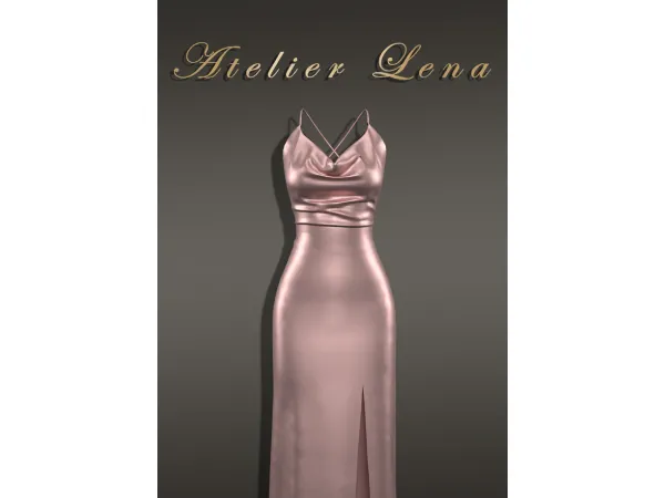 Alpha [Atelier Lena] Rosy Dress by simsfinds - The Sims 4 Custom Content