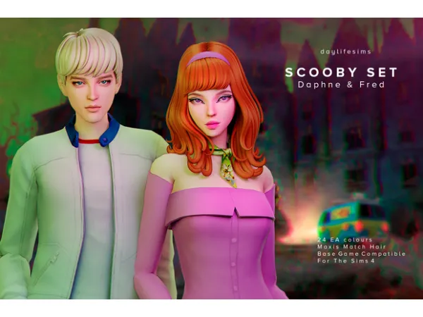 Maxis Match SCOOBY SET Daphne by simsfinds - The Sims 4 Custom Content
