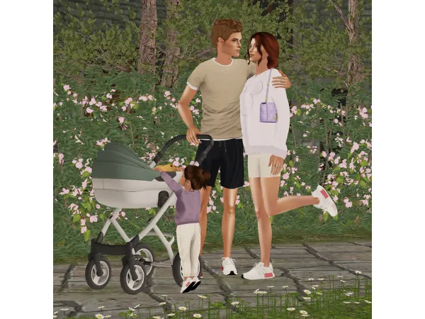 Stroller posebox by illary - The Sims 2 Custom Content