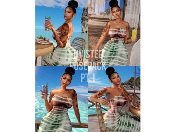 Alpha Twisted Summer Afrosimtric x Hilifesimmer Collab - The Sims 4 Custom Content
