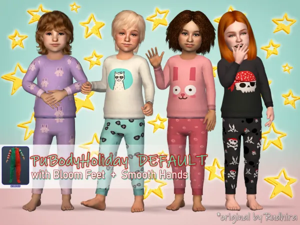 Rudhiras PuBodyHoliday DR with Bloom Feet Smooth Hands - The Sims 2 Custom Content