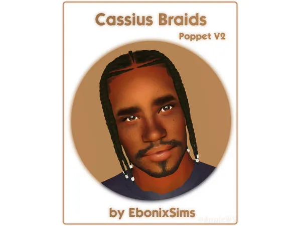 4t2 Cassius Braids by EbonixSims - The Sims 2 Custom Content