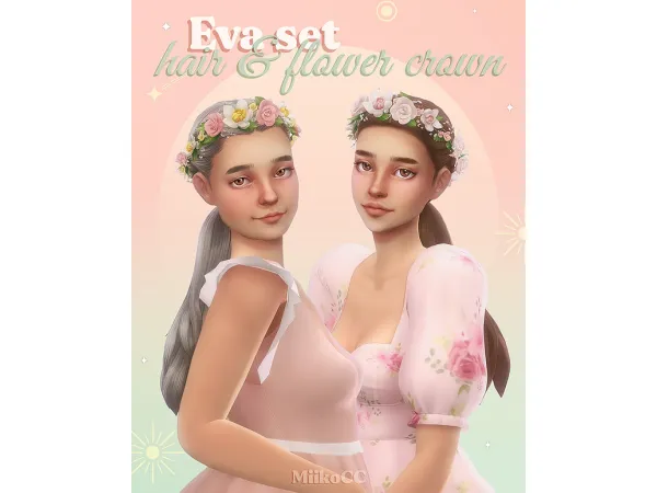 Eva set 💐 Hair & flower crown by Miiko