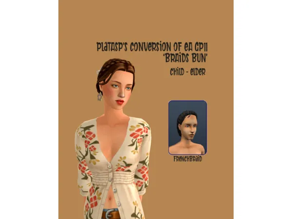 Two Base Game buns replaced with conversions from platinumaspiration - The Sims 2 Custom Content