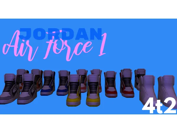 Jordan Air Force 1s 4t2 - The Sims 2 Custom Content