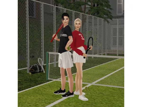 Tennis posebox and Sweatshirts by illary - The Sims 2 Custom Content