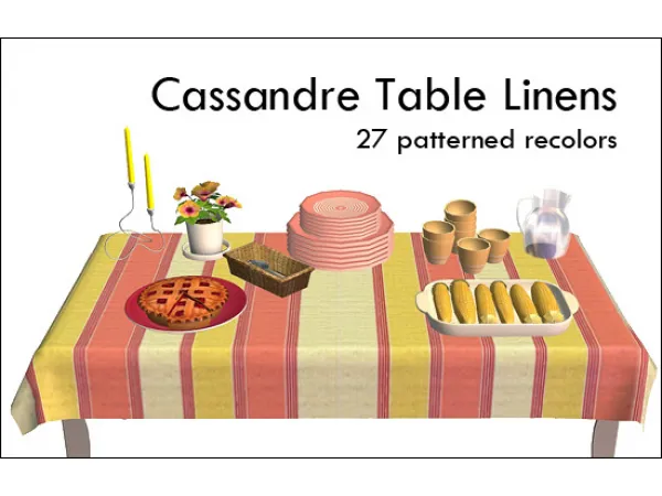 cassandre_tablecloth - The Sims 2 Custom Content