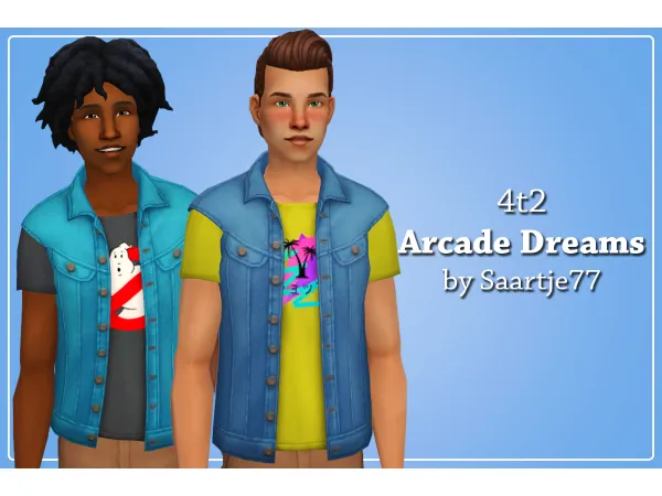 4t2 Arcade Dreams Top by Saartje77 - The Sims 2 Custom Content