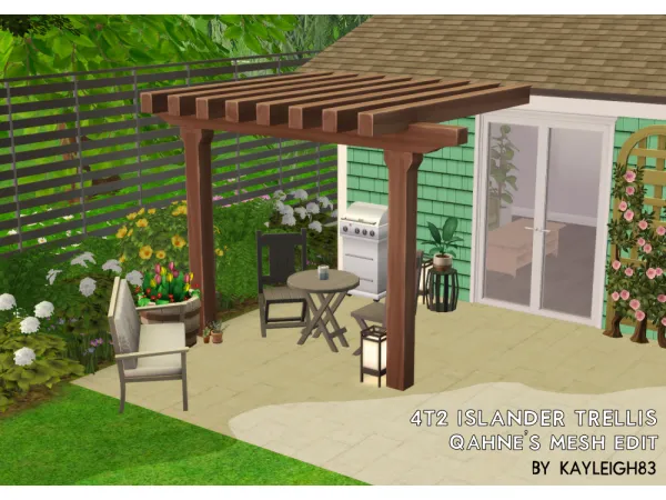 K83_4t2 Qahne Half Trellis - The Sims 2 Custom Content