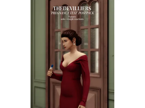 Mix pregnancy test posepack by the devilliers - The Sims 4 Custom Content