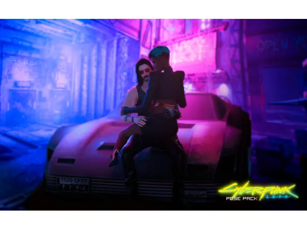 Alpha Pose Pack Cyberpunk 2077 by EllieMaySims - The Sims 4 Custom Content