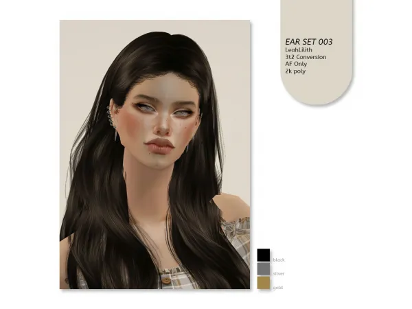 LeahLilith Ear Piercing Set 003 3t2 LilRoisin - The Sims 2 Custom Content