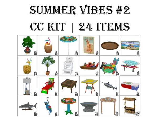Maxis Match Summer vibes 2 pack download by Nocturne - The Sims 4 Custom Content