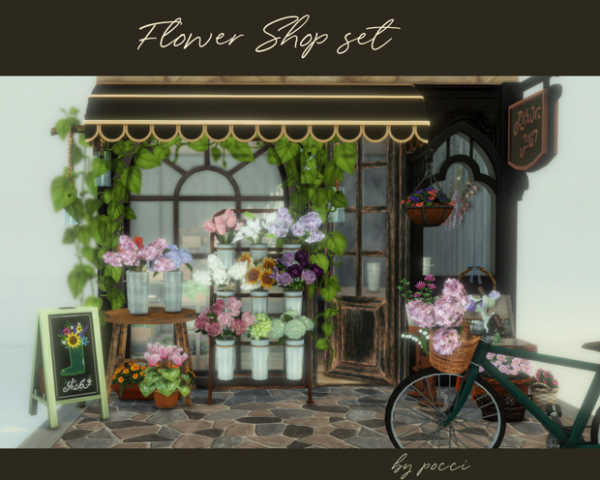 Maxis Match Flower Shop Set by simsfinds - The Sims 4 Custom Content