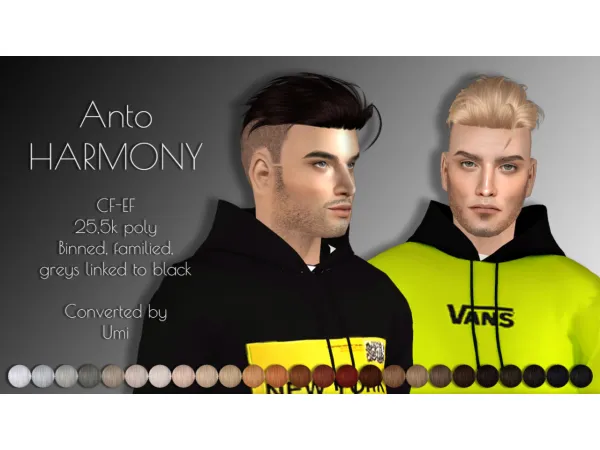 Antos hairdump for both genders - The Sims 2 Custom Content