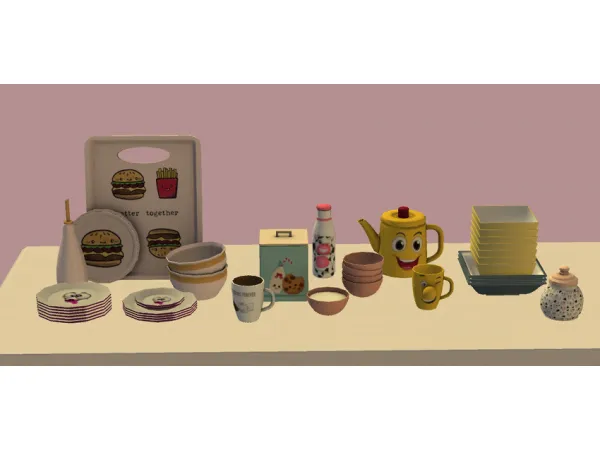 4to2 Funny Ceramics - The Sims 2 Custom Content