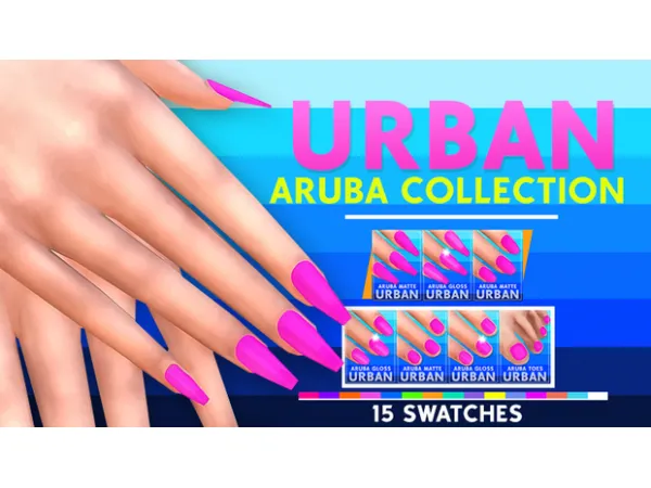 Maxis Match ARUBA NAIL KIT by xurbansimsx - The Sims 4 Custom Content