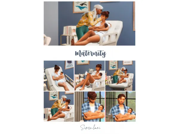 Mix 239 Pose Pack Maternity by Simsulani - The Sims 4 Custom Content