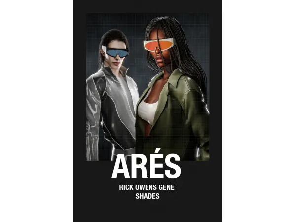 Alpha Rick Owens Futuristic Gene Shades - The Sims 4 Custom Content