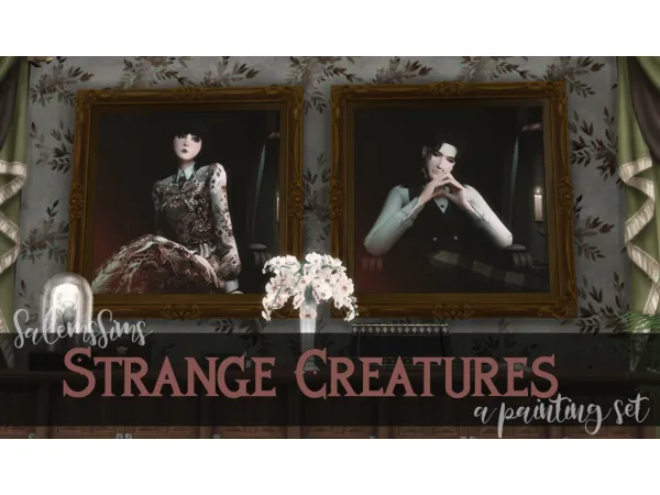 Maxis Match Strange Creatures Painting Set - The Sims 4 Custom Content