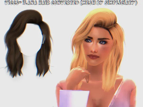 VICCS_ ILANA HAIR CONVERTED FOR (MESH by SIMPLICIATY) - The Sims 3 Custom Content