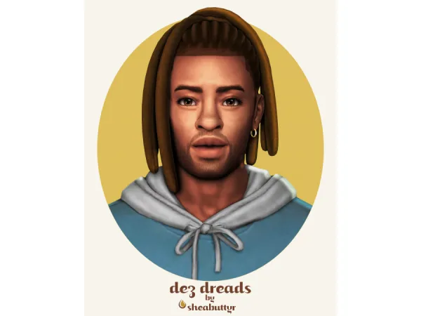 Maxis Match dez dreads by simsfinds - The Sims 4 Custom Content
