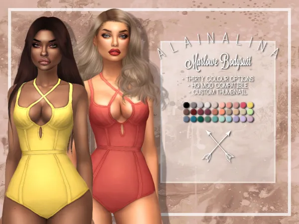 Maxis Match Marlowe Bodysuit by alainalina - The Sims 4 Custom Content