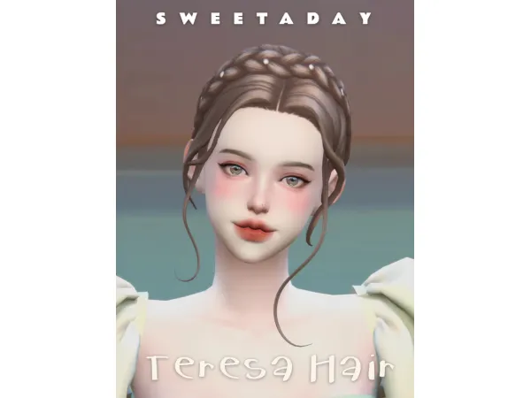 Maxis Match Teresa Hair by sweetaday - The Sims 4 Custom Content
