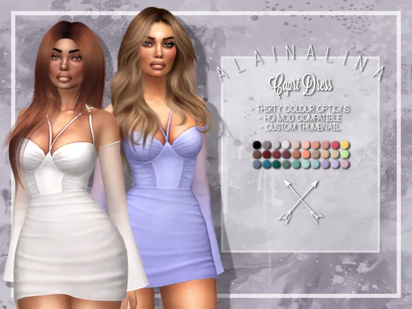 Maxis Match Capri Dress - The Sims 4 Custom Content