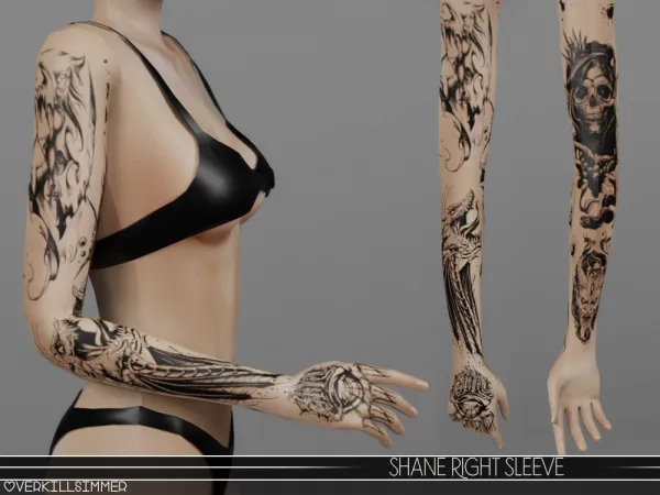 Mix Shane right sleeve - The Sims 4 Custom Content