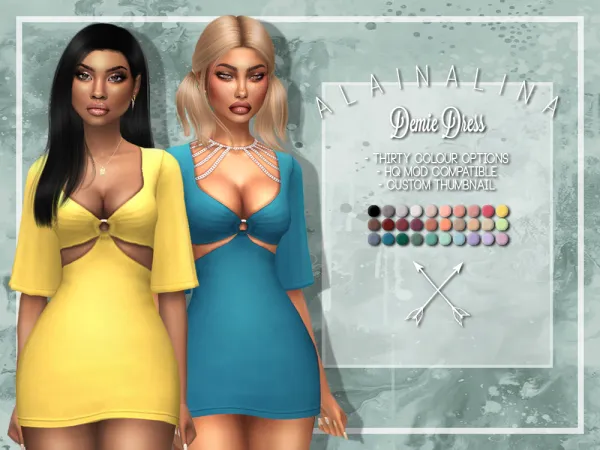 Maxis Match Demie Dress by alainalina - The Sims 4 Custom Content